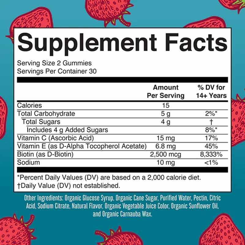 Organic Hair, Skin, & Nails, 60 Gummies, by MaryRuth's Organics, image #2