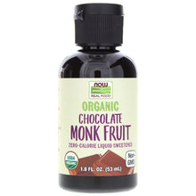Organic Monk Fruit Liquid Sweetener, Chocolate, 1.8 Oz, by NOW Foods