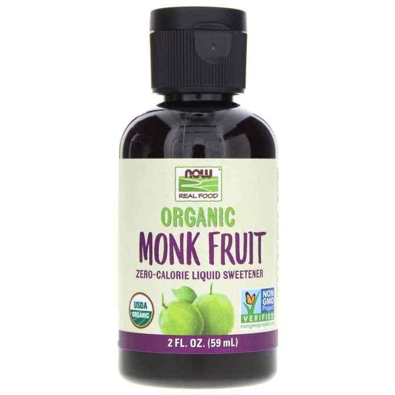 Organic Monk Fruit Liquid Sweetener, Original, 2 Oz, by NOW Foods