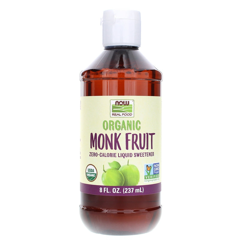 Organic Monk Fruit Liquid Sweetener, Original, 8 Oz, by NOW Foods