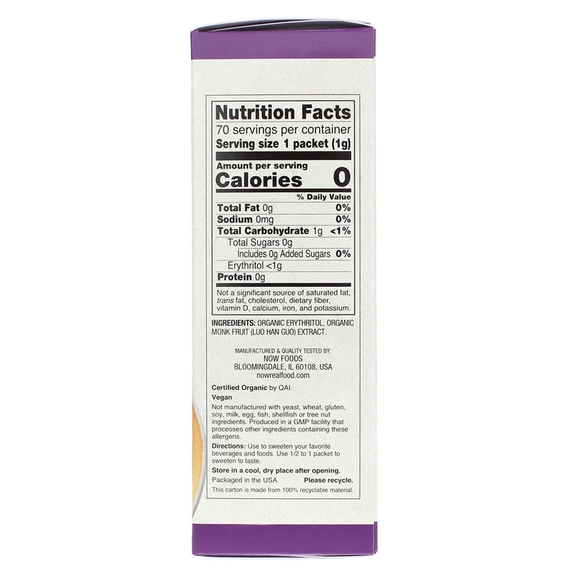 Organic Monk Fruit Sweetener Packets, by NOW Foods, image #2