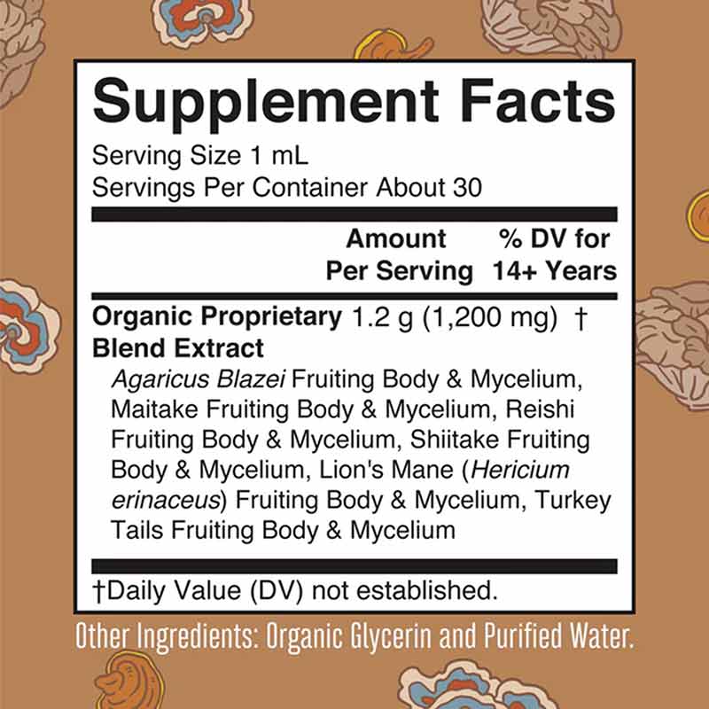 Organic Mushroom Complex Herbal Blend, 1 Oz, by MaryRuth's Organics, image #2
