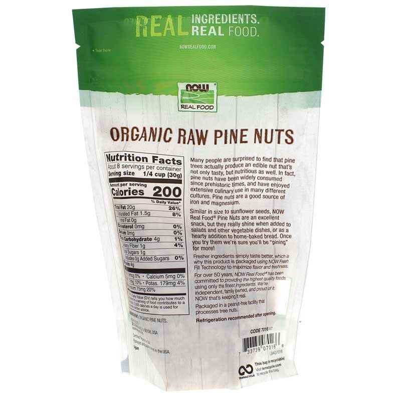 Organic Pine Nuts, by NOW Foods, image #2