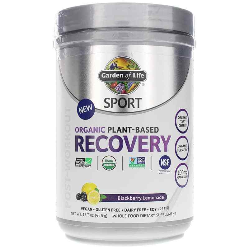 Organic Plant-Based Recovery Blackberry Lemonade, by Garden of Life Sport