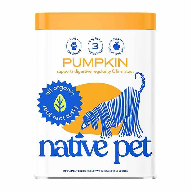 Organic Pumpkin Fiber Powder, Digestive Supplement For Dogs, by Native Pet