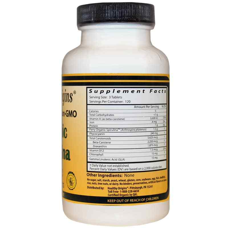 Organic Spirulina 500 Mg, 360 Tablets, by Healthy Origins, image #2