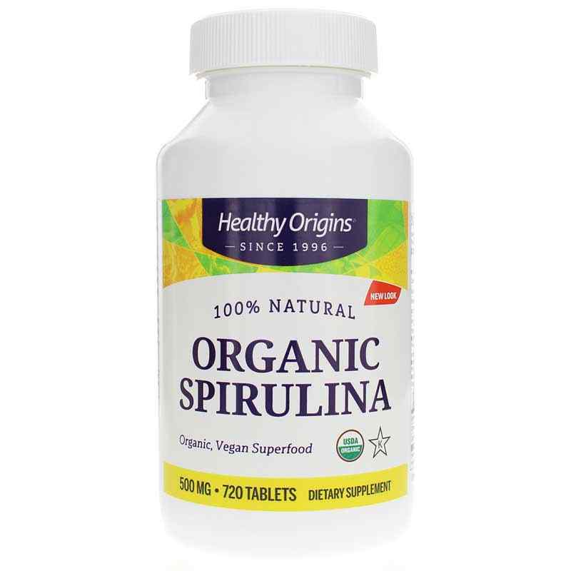 Organic Spirulina 500 Mg, 720 Tablets, by Healthy Origins