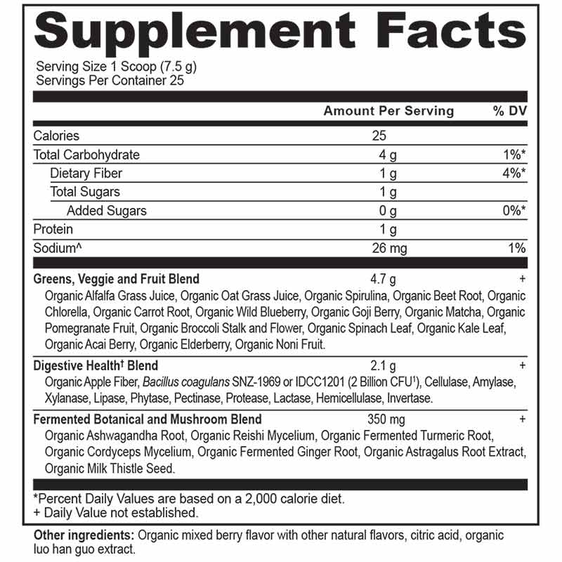 Organic Super Greens, Berry, 25 Servings, by Ancient Nutrition, image #4