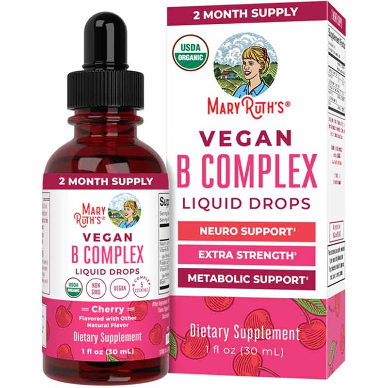 Organic Vegan B-Complex Drops, by MaryRuth's Organics