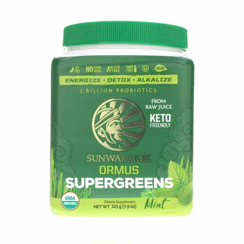 Ormus Supergreens, Mint, 7.9 Oz, by Sunwarrior