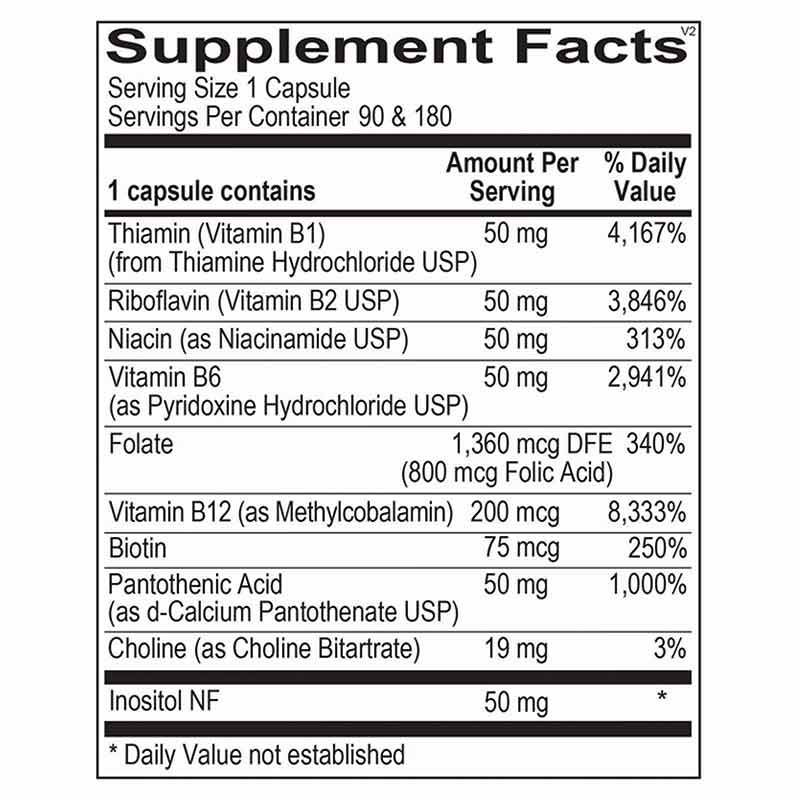 Ortho B Complex, 90 Capsules, by Ortho Molecular, image #2