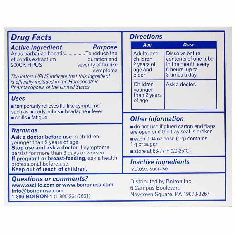 Oscillococcinum Flu-Like Symptoms, 12 Dose, by Boiron, image #2