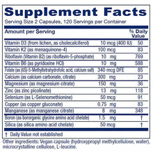 A Supplement Facts panel lists vitamins and minerals including calcium, magnesium, zinc and vitamin D3, for a serving of two capsules.