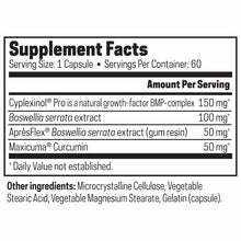 Supplement Facts label showing serving size of 1 capsule, 60 servings per container, with ingredients including Cyplexinol Pr