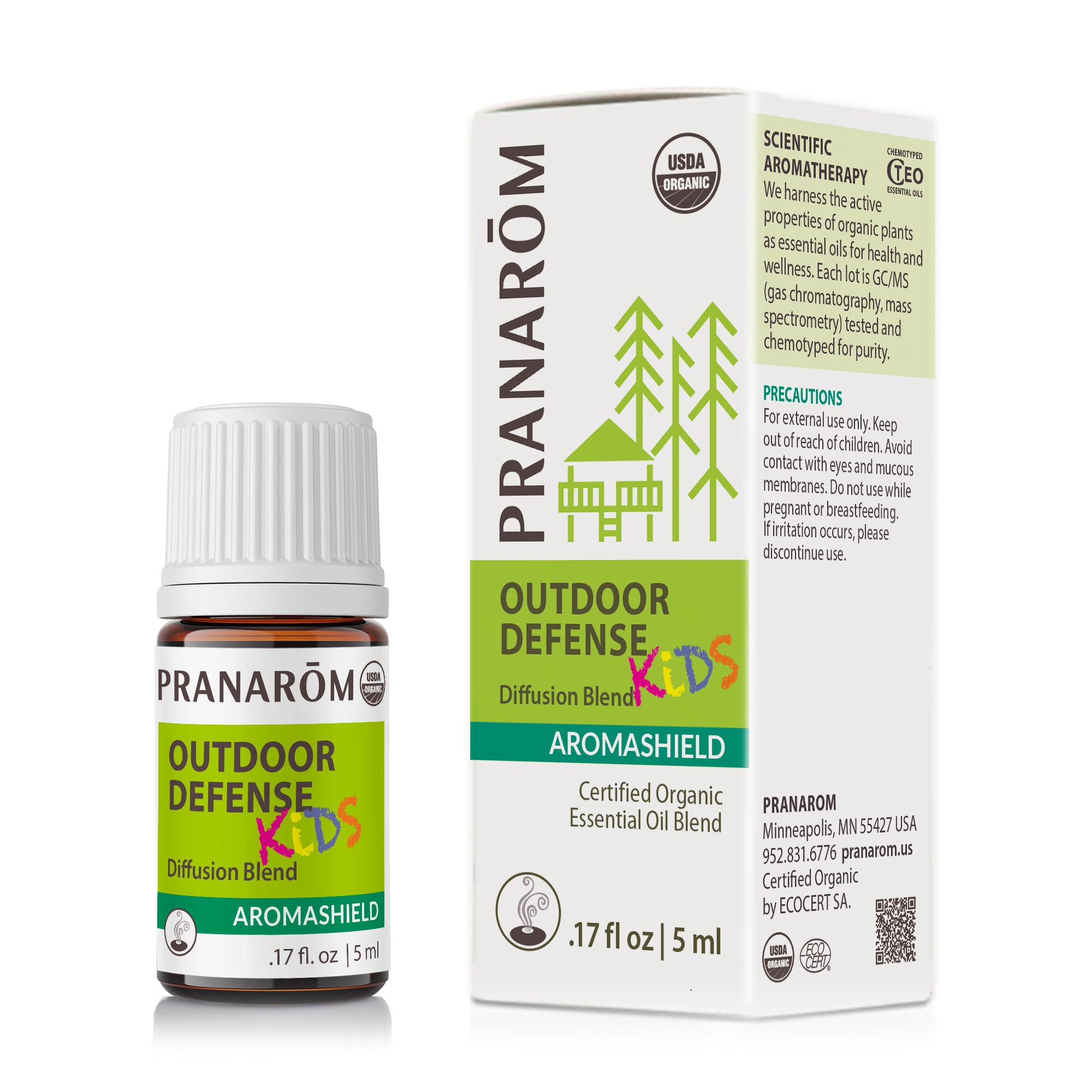 Outdoor Defense Diffusion Blend for Kids, .17 Oz, by Pranarom