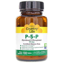 P-5-P Pyridoxal-5-Phosphate 50 Mg, 100 Tablets, by Country Life
