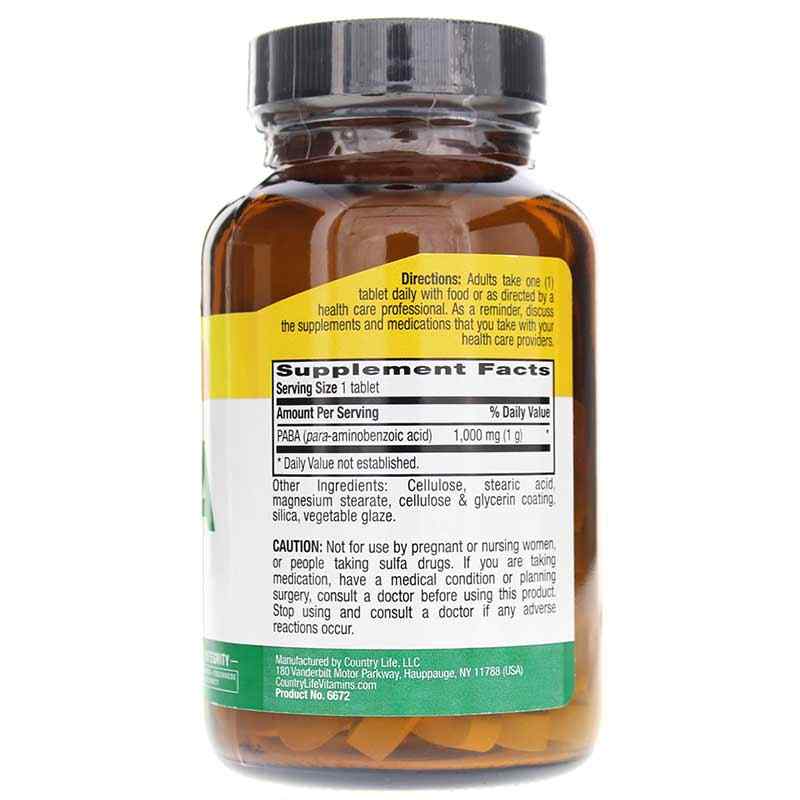 PABA 1000 Mg, by Country Life, image #2