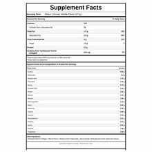 Supplement Facts label for Paleo Protein vanilla flavor showing nutritional information, amino acid composition, and ingredie