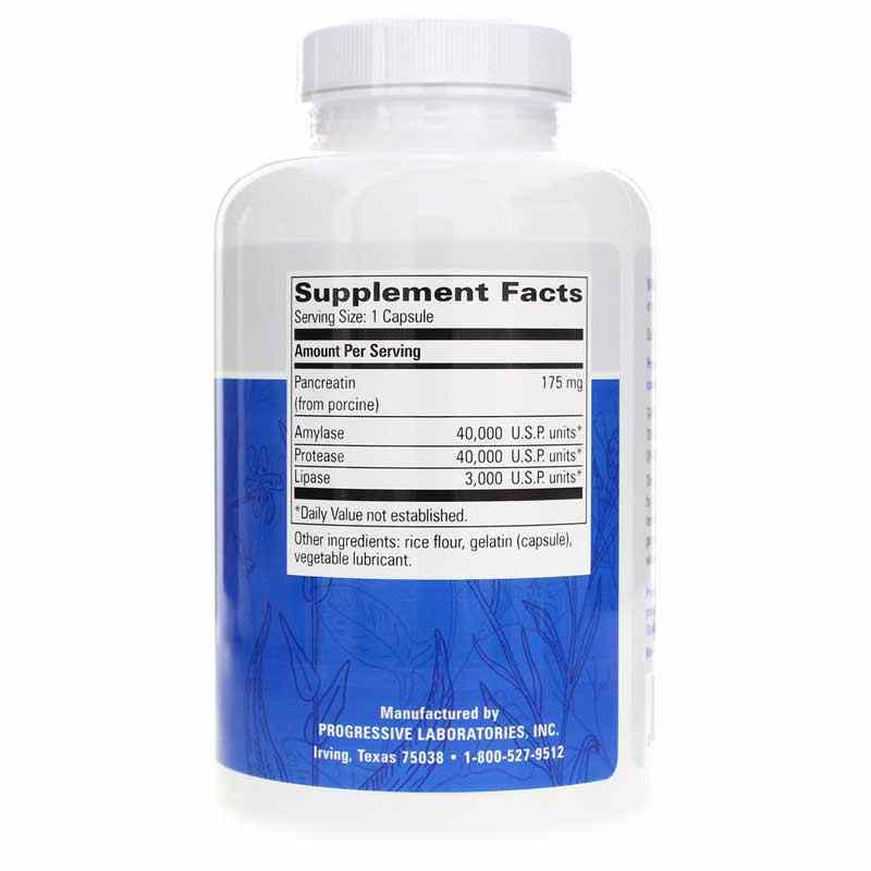 Pan 5X Raw Pancreas Enzyme, 250 Capsules, by Progressive Labs, image #2