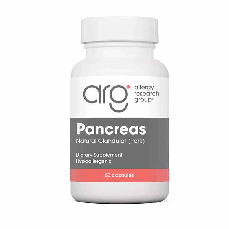 Pancreas Natural Glandular Pork, 60 Veg Capsules, by Allergy Research Group