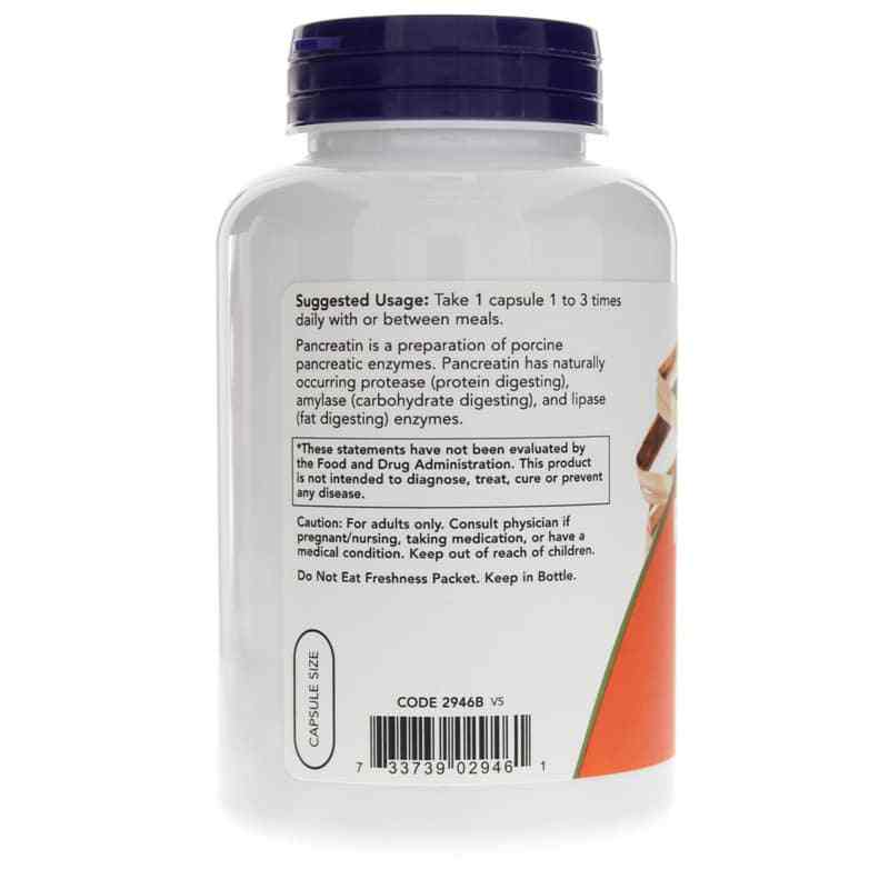 Pancreatin 10X 200 Mg, 250 Capsules, by NOW Foods, image #3