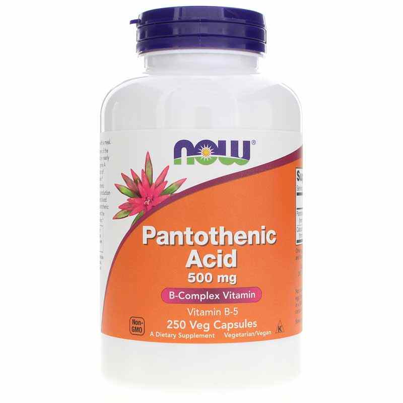 Pantothenic Acid 500 Mg, 250 Veg Capsules, by NOW Foods