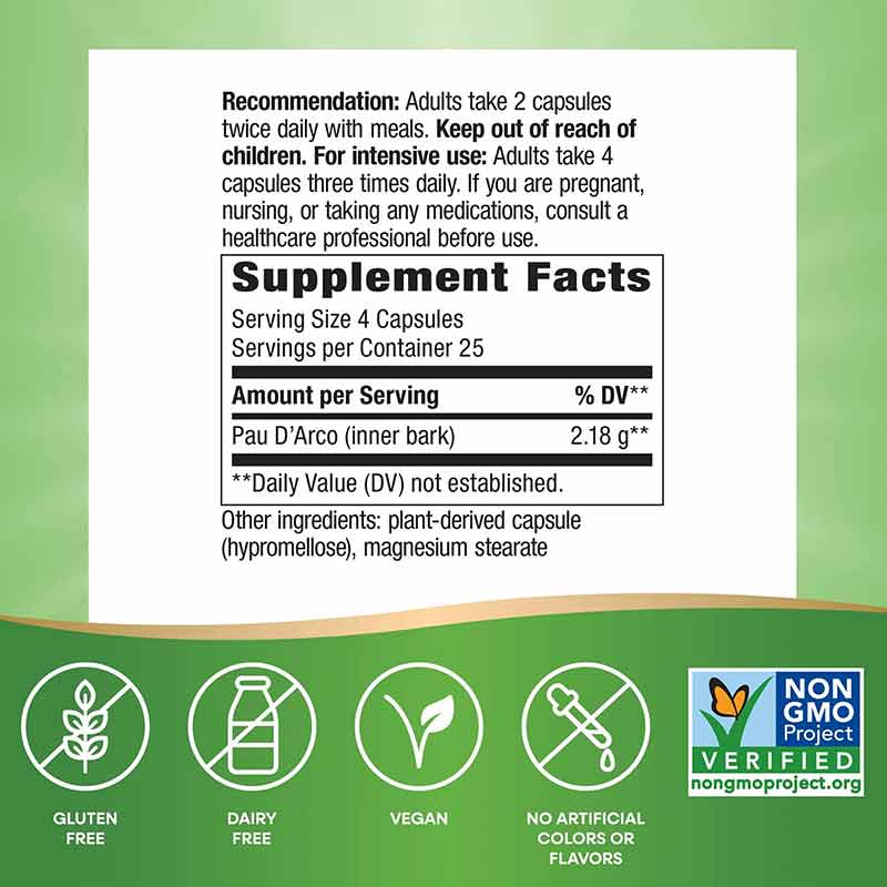 Pau d'Arco Inner Bark, by Natures Way, image #3