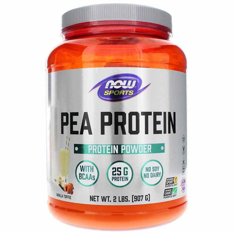 Pea Protein Powder, Vanilla Toffee, 2 Lbs, by NOW Foods