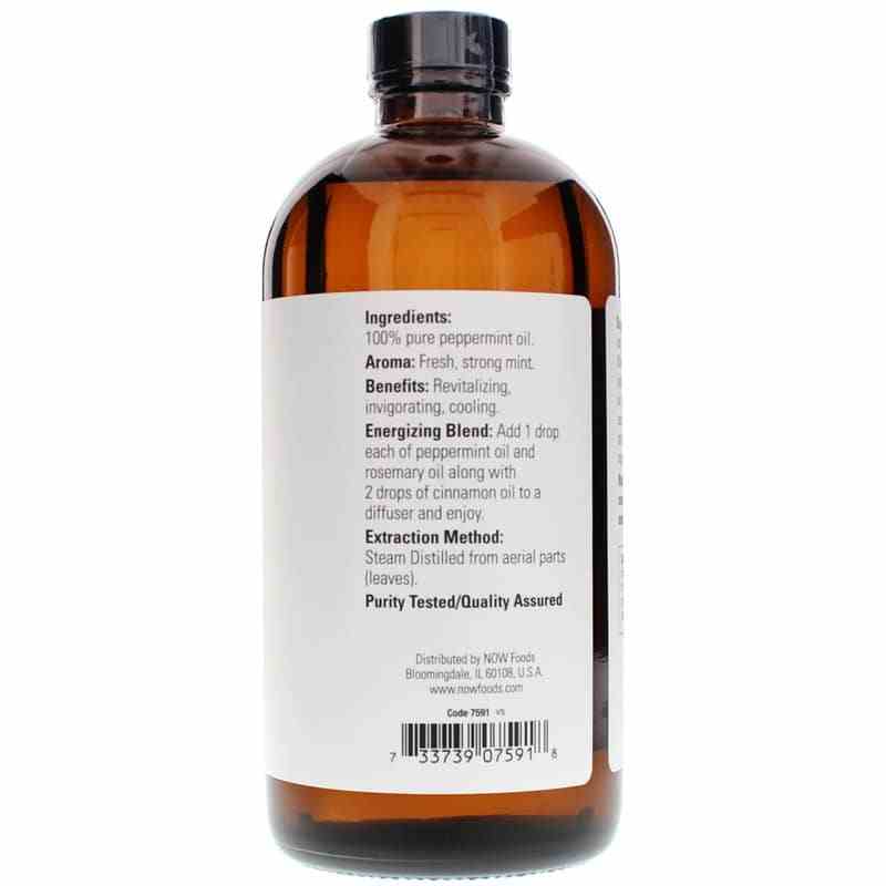 Peppermint Essential Oil, 16 Oz, by NOW Foods, image #2