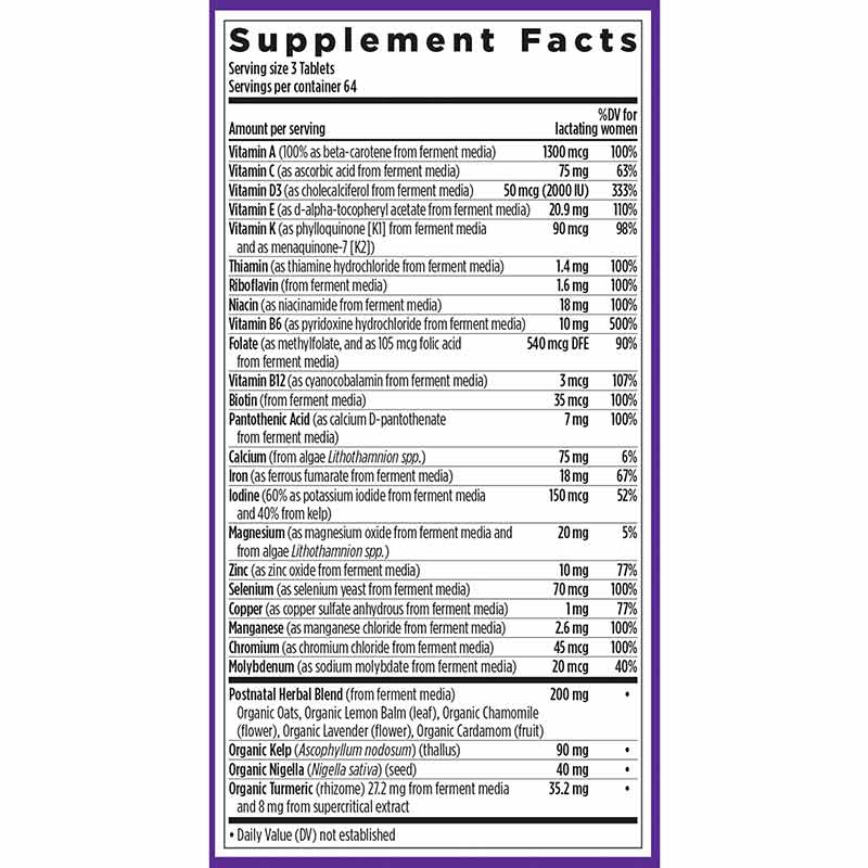 Perfect Postnatal Multivitamin, 192 Tablets, by New Chapter, image #2