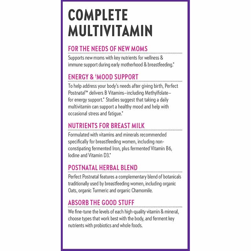 Perfect Postnatal Multivitamin, 192 Tablets, by New Chapter, image #4
