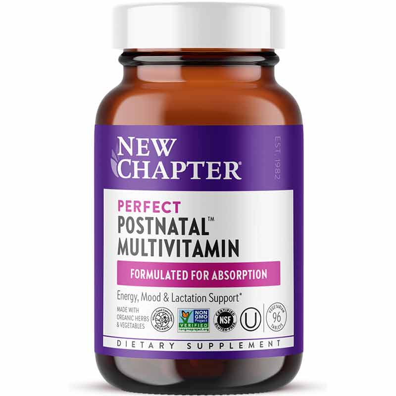 Perfect Postnatal Multivitamin, 96 Tablets, by New Chapter