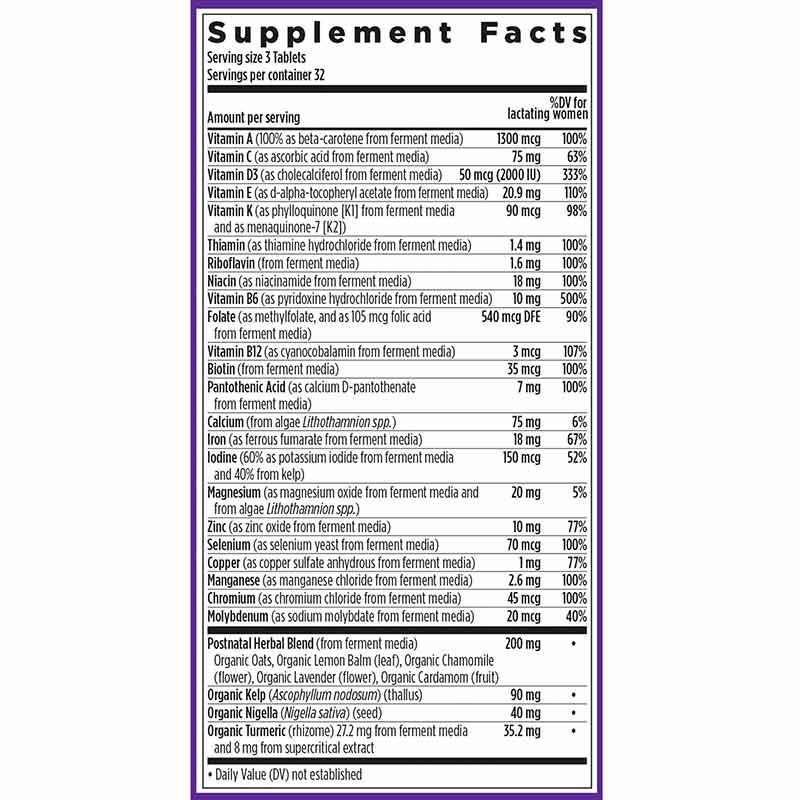 Perfect Postnatal Multivitamin, 96 Tablets, by New Chapter, image #2