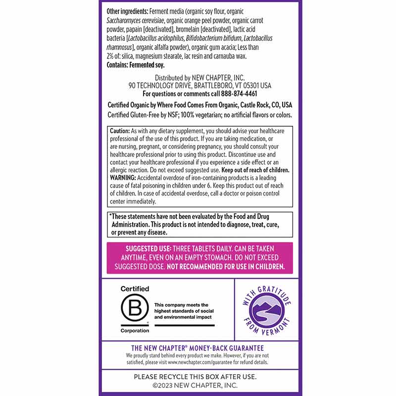 Perfect Postnatal Multivitamin, 96 Tablets, by New Chapter, image #3