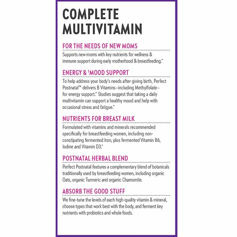 Perfect Postnatal Multivitamin, 96 Tablets, by New Chapter, image #4