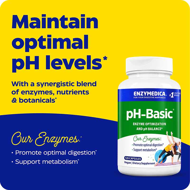 pH-Basic, 120 Capsules, by Enzymedica, image #3