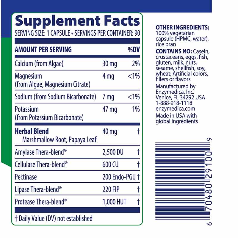 pH-Basic, 90 Capsules, by Enzymedica, image #2