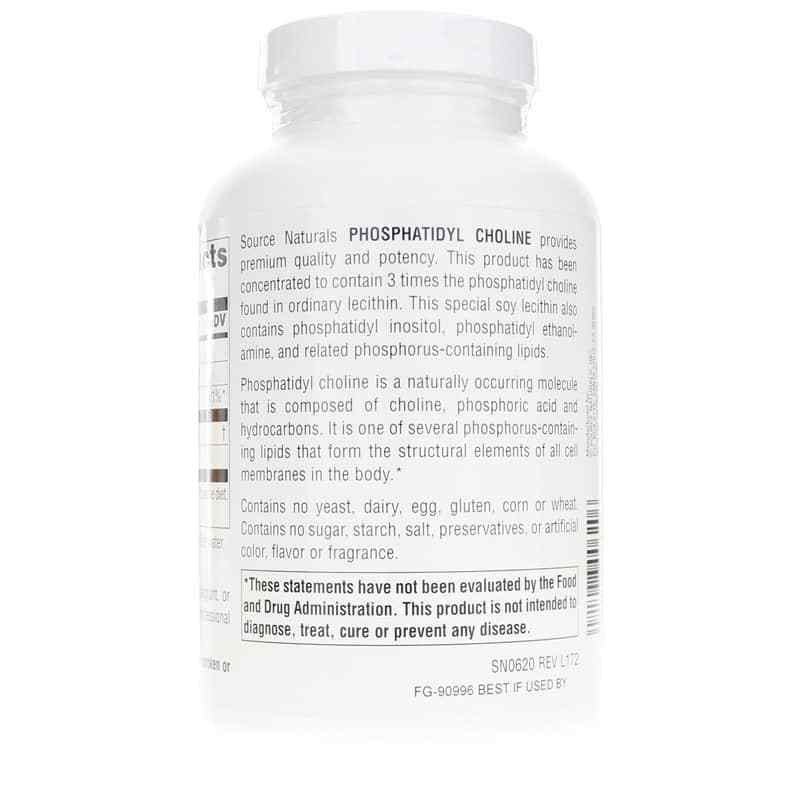 Phosphatidyl Choline 420 Mg, 180 Softgels, by Source Naturals, image #3