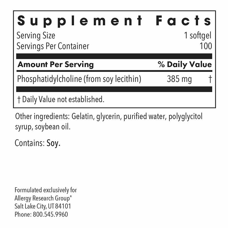 Phosphatidyl Choline, by Allergy Research Group, image #2