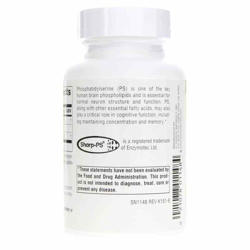 Phosphatidyl Serine 100, 60 Capsules, by Source Naturals, image #3