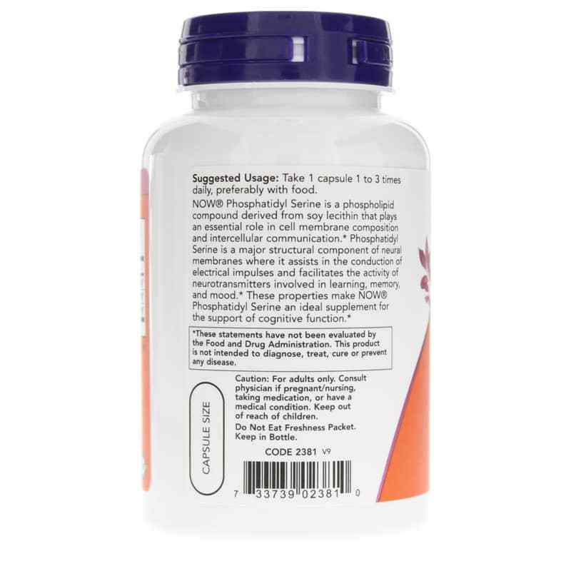 Phosphatidyl Serine 100 Mg, 120 Veg Capsules, by NOW Foods, image #3