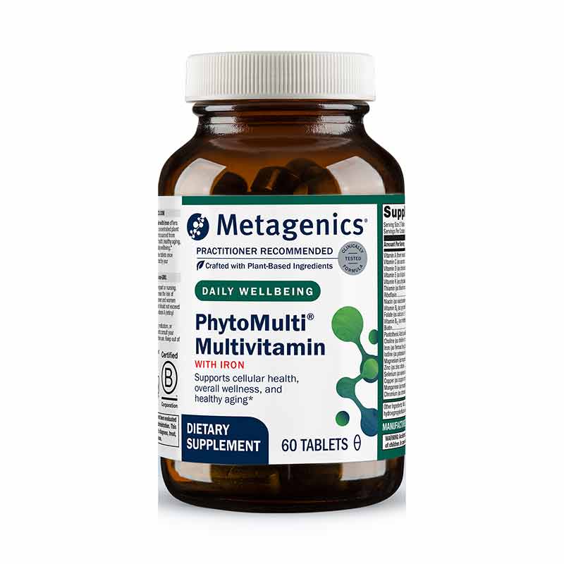 PhytoMulti Multivitamin with Iron, 60 Tablets, by Metagenics