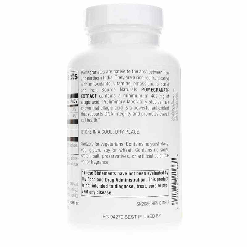 Pomegranate Extract 500 Mg, 240 Tablets, by Source Naturals, image #3