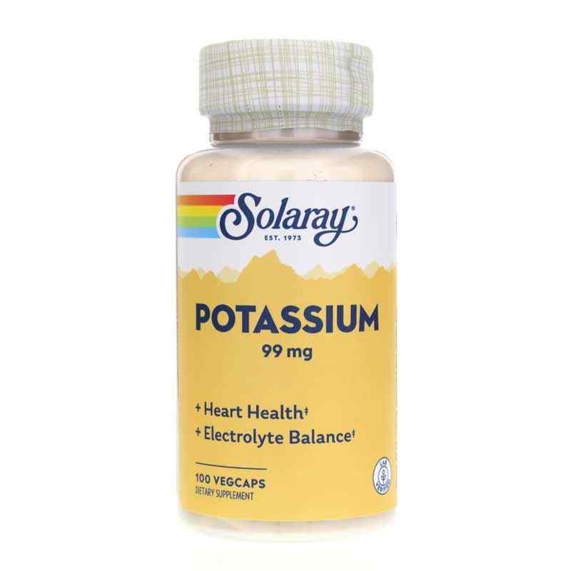 Potassium 99 Mg, 100 Veg Capsules, by Solaray