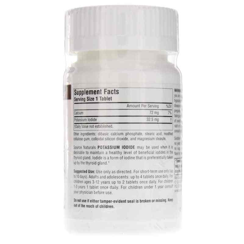 Potassium Iodide 32.5 Mg, 120 Tablets, by Source Naturals, image #2