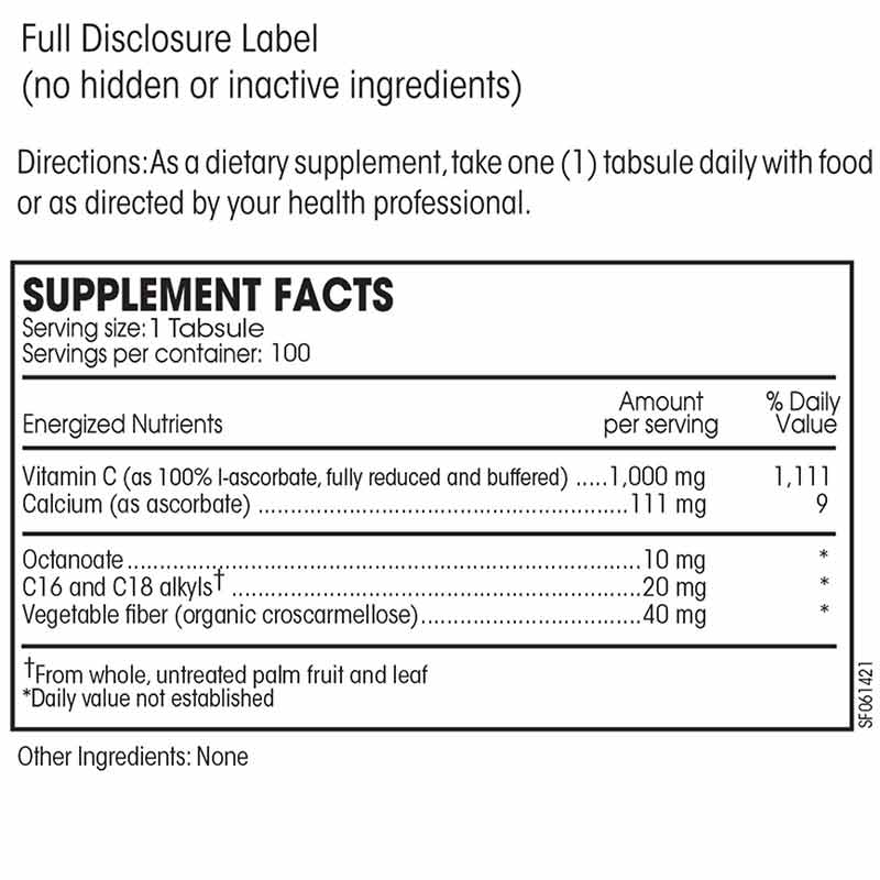 Potent C Guard Tabsules 1000 Mg, 100 Tabsules, by PERQUE, image #2