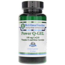 Power Q-Gel 100 Mg CoQ10 with Vitamin E & Beta Carotene, 60 Softgels, by Nutritional Frontiers