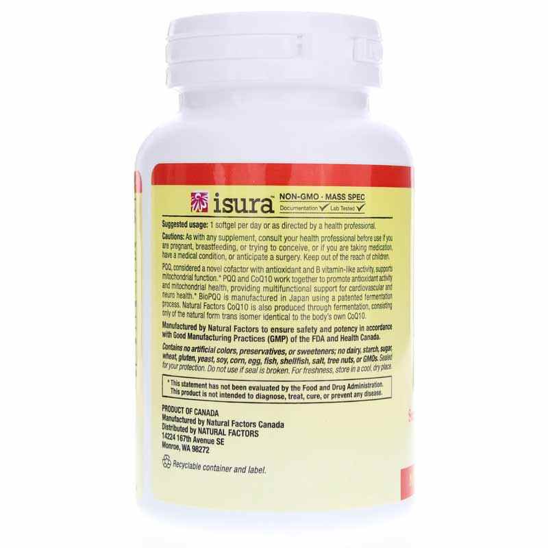 PQQ-10, 60 Softgels, by Natural Factors, image #3