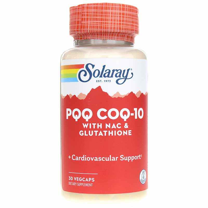 solaray pqq coq10 with nac and glutathione PQQ CoQ-10 with NAC & Glutathione, Solaray – Professional Supplement Center