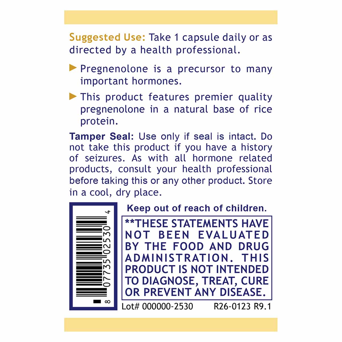 Pregnenolone 100 Mg, 60 Veg Capsules, by Premier Research Labs